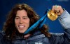 FILE - United States' gold medalist Shaun White reacts during the men's halfpipe medal ceremony at the Vancouver 2010 Olympics in Vancouver, British Columbia, Thursday, Feb. 18, 2010. The Beijing Olympics will be the fifth Olympics for the three-time gold medalist. And the last Olympics for the 35-year-old — get this — elder-statesman who is now more than double the age of some of the riders he goes against. (AP Photo/Jae C. Hong, File)