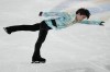 Yuzuru Hanyu, of Japan, competes in the men's free skate program during the figure skating event at the 2022 Winter Olympics, Thursday, Feb. 10, 2022, in Beijing. THE CANADIAN PRESS/AP/Bernat Armangue)