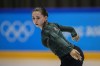 Kamila Valieva, of the Russian Olympic Committee, trains at the 2022 Winter Olympics, Saturday, Feb. 12, 2022, in Beijing. (AP Photo/Bernat Armangue)