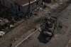 A destroyed Russian tank is seen after battles on a main road near Brovary, north of Kyiv, Ukraine, Thursday, March 10, 2022. McCain Foods will not continue with a project to build production facility in Russia and suspended shipments of its products to the country because of the country's invasion of Ukraine. THE CANADIAN PRESS/AP/Felipe Dana