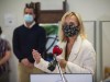 Dr. Heather Morrison, chief medical officer for Prince Edward Island, speaks to the media after she watched three medical staff receive the first COVID-19 vaccines on the island, Wednesday, Dec. 16, 2020, at the Queen Elizabeth Hospital in Charlottetown. THE CANADIAN PRESS/Brian McInnis