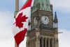 A Canadian flag hangs from a lamp post along the road in front of the Parliament buildings in Ottawa, Tuesday, June 30, 2020. The Conservatives are accusing the prime minister of trying to create “an audience, not an opposition” in Parliament, after the government introduced changes to allow midnight sittings for the rest of the spring.THE CANADIAN PRESS/Adrian Wyld