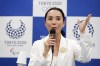 FILE - Japanese film director Naomi Kawase speaks during a press conference in Tokyo on Oct. 23, 2018. The documentary film produced by Kawase about the pandemic-delayed Tokyo Olympics premiered on Monday, May 23, 2022, shown to reporters and other invited guests in the Japanese capital. (AP Photo/Eugene Hoshiko, File)