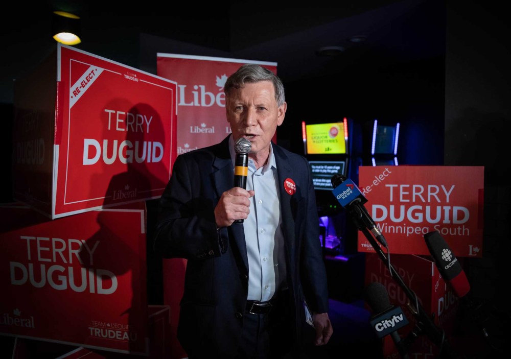 JESSICA LEE / WINNIPEG FREE PRESS
Terry Duguid claimed his third consecutive election win.