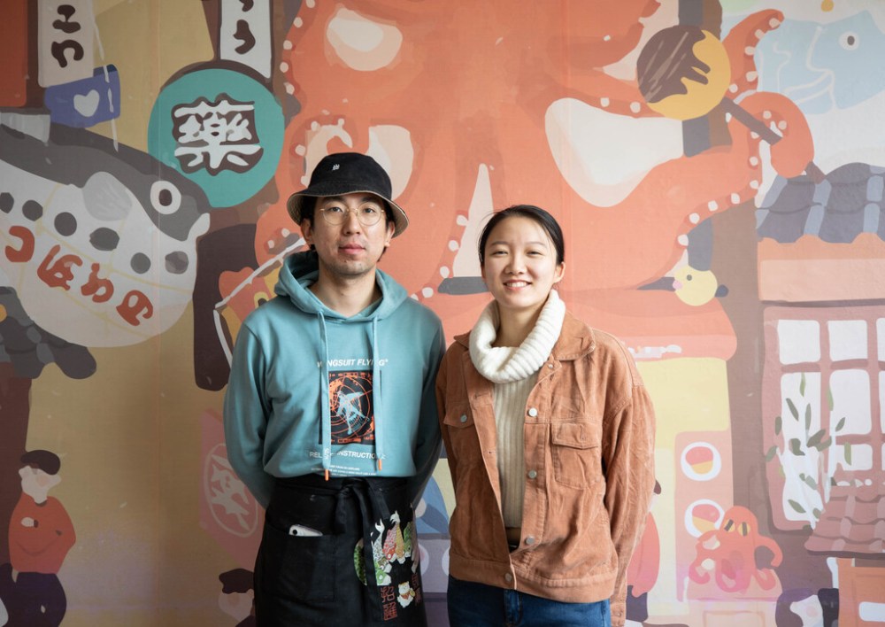 Mumu Ma (left) and Echo Shen, owners of Not a Donut. (Jessica Lee / Winnipeg Free Press)