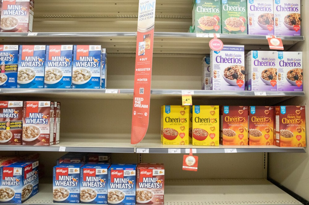 A labour dispute, supply-chain issues and the pandemic have resulted in a shortage of some cereal brands. (Jessica Lee / Winnipeg Free Press)