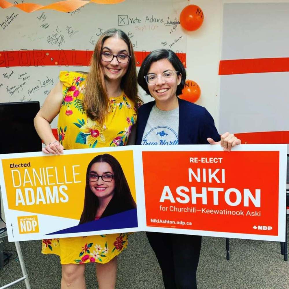 Facebook
Danielle Adams, left, with Niki Ashton.