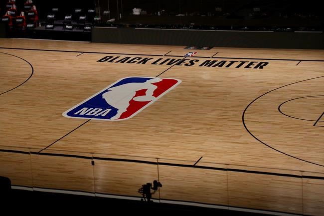A general view inside The Field House before Game 5 of an NBA basketball first-round playoff series, between the Oklahoma City Thunder and Houston Rockets, Wednesday, Aug. 26, 2020, in Lake Buena Vista, Fla. NBA players made their strongest statement yet against racial injustice Wednesday when the Milwaukee Bucks didn’t take the floor for their playoff game against the Orlando Magic. (Kim Klement/Pool Photo via AP)