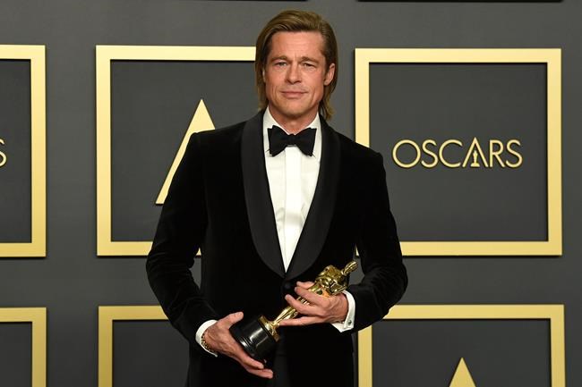 Brad Pitt, winner of the award for best performance by an actor in a supporting role for
