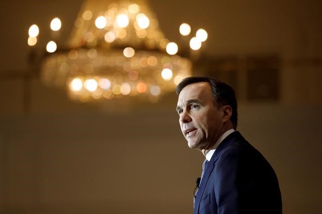 Canada's Minister of Finance Bill Morneau speaks to the Canadian Club of Canada in Toronto, Friday, March 6, 2020. THE CANADIAN PRESS/Cole Burston