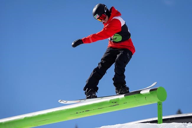 Red Gerard takes gold in the men's snowboard slopestyle final on Saturday, Feb. 8, 2020, day three of the Winter Dew Tour at Copper Mountain Resort, Colo. (Liz Copan/Summit Daily News via AP)