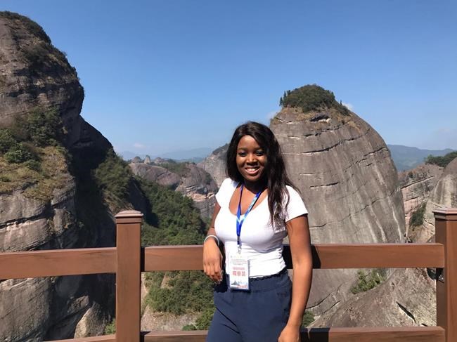 Myriam Larouche, 25, is seen in this undated handout photo. graduate student who's living alone in area that is the epicentre of a new coronavirus outbreak says it's