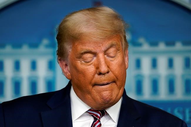 President Donald Trump speaks at the White House, Thursday, Nov. 5, 2020, in Washington. (AP Photo/Evan Vucci)