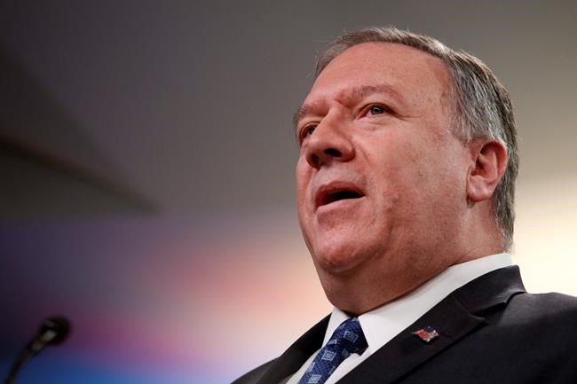 Secretary of State Mike Pompeo speaks about Iran, Tuesday Jan. 7, 2020, at the State Department in Washington. (AP Photo/Jacquelyn Martin)