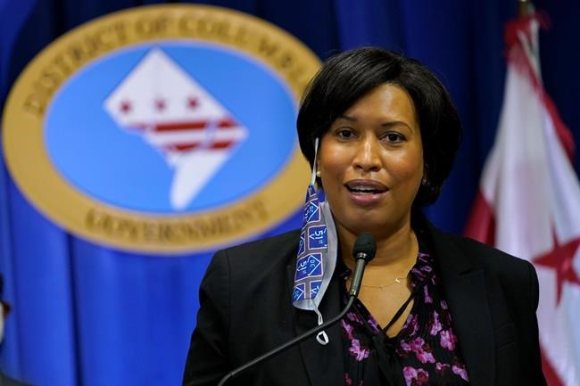 District of Columbia Mayor Muriel Bowser speaks during a news conference in Washington, Wednesday, Nov. 4, 2020. (AP Photo/Susan Walsh)