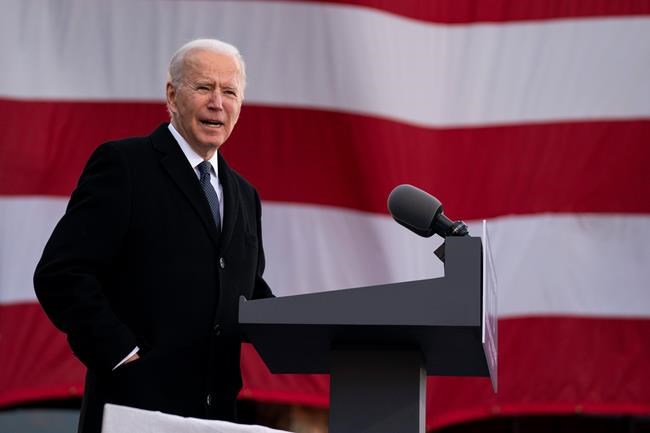 President-elect Joe Biden speaks at the Major Joseph R.