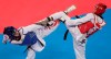 Anastasija Zolotic of the United States, right, competes with Skylar Park of Canada in the women's under 57kg Taekwondo event at the Pan American Games in Lima, Peru, Sunday, July 28, 2019. Zolotic won the gold. THE CANADIAN PRESS/AP-Fernando Vergara