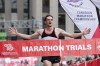 Trevor Hofbauer finishes the 2019 Scotiabank Toronto Waterfront Marathon in Toronto, on Sunday, Oct., 20, 2019. Marathoners Trevor Hofbauer and Dayna Pidhoresky and race walker Evan Dunfee have been nominated by Athletics Canada for their events at the Tokyo 2020 Olympic Games. THE CANADIAN PRESS/Christopher Katsarov