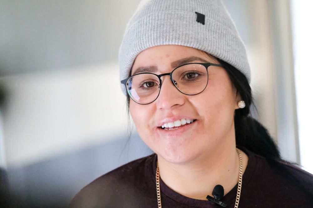 Brigette Lacquette took a a slapshot to an ankle during a skills workout in December of 2019, fracturing her fibula — the same bone she broke 10 years earlier. (Daniel Crump / Winnipeg Free Press files)