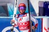 Switzerland's Beat Feuz gets to the finish area after completing alpine ski, men's World Cup downhill in Saalbach-Hinterglemm, Austria, Saturday, March 6, 2021. (AP Photo/Giovanni Auletta)