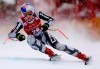 Ester Ledecka, of the Czech Republic, skis down the course during the women's downhill FIS world cup alpine ski race, in Lake Louise, Alta., Friday, Dec. 6, 2019. THE CANADIAN PRESS/Frank Gunn