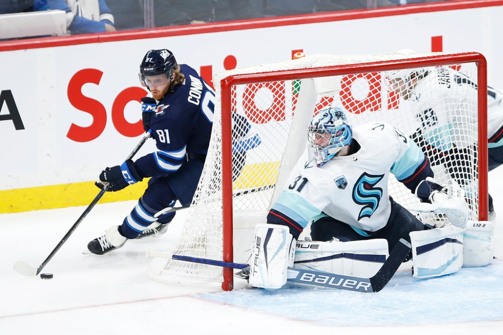 CP
The NHL has postponed Wednesday’s Winnipeg Jets home game against the Seattle Kraken. (John Woods / The Canadian Press files)