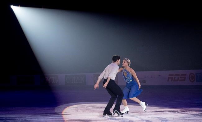 Ice dance gold medalists, Canada's Piper Gilles and Paul Poirier perform during the closing gala at Skate Canada International in Kelowna, B.C. on October 27, 2019. Nam Nguyen and ice dancers Piper Gilles and Paul Poirier headline the field for Skate Canada International that will be held with no fans due to COVID-19. The Grand Prix event will be held in Ottawa, Oct. 30-Nov. 1. THE CANADIAN PRESS/Paul Chiasson