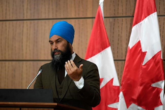 NDP Leader Jagmeet Singh speaks during a news conference in Ottawa, on Monday, June 1, 2020. THE CANADIAN PRESS/Justin Tang