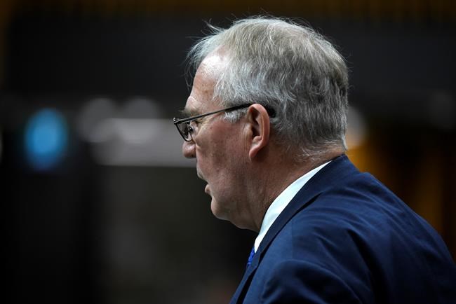 Minister of Public Safety and Emergency Preparedness Bill Blair rises during a meeting of the Special Committee on the COVID-19 Pandemic in the House of Commons on Parliament Hill in Ottawa, on Wednesday, June 17, 2020. THE CANADIAN PRESS/Justin Tang