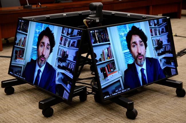 Prime Minister Justin Trudeau appears as a witness via videoconference during a House of Commons finance committee in the Wellington Building on Thursday, July 30, 2020. The demise of WE's Canadian operations won't take the heat off Prime Minister Justin Trudeau over his government's decision to hire the charity to run a now-defunct student volunteer program. THE CANADIAN PRESS/Sean Kilpatrick