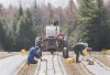 Temporary foreign workers from Mexico plant strawberries on a farm in Mirabel, Que., Wednesday, May 6, 2020. The Mexican government says it will resume sending farm workers to Canada after securing a promise of better working conditions to curb outbreaks of COVID-19. THE CANADIAN PRESS/Graham Hughes