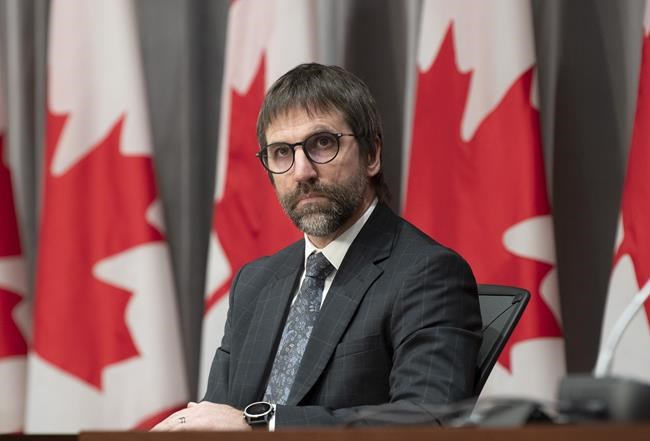 Minister of Canadian Heritage Steven Guilbeault is seen during a news conference in Ottawa, Friday, April 17, 2020. Canada's amateur sports system will receive $72 million from a federal government emergency support fund to alleviate the pressures of the COVID-19 pandemic. Federal Heritage Minister Steven Guilbeault recently announced $500 million in pandemic relief to cultural, heritage and sport organizations.THE CANADIAN PRESS/Adrian Wyld