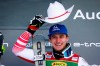 Austria's Matthias Mayer celebrates his victory following the men's World Cup super-G ski race at Lake Louise, Alta., Sunday, Dec. 1, 2019.THE CANADIAN PRESS/Jeff McIntosh