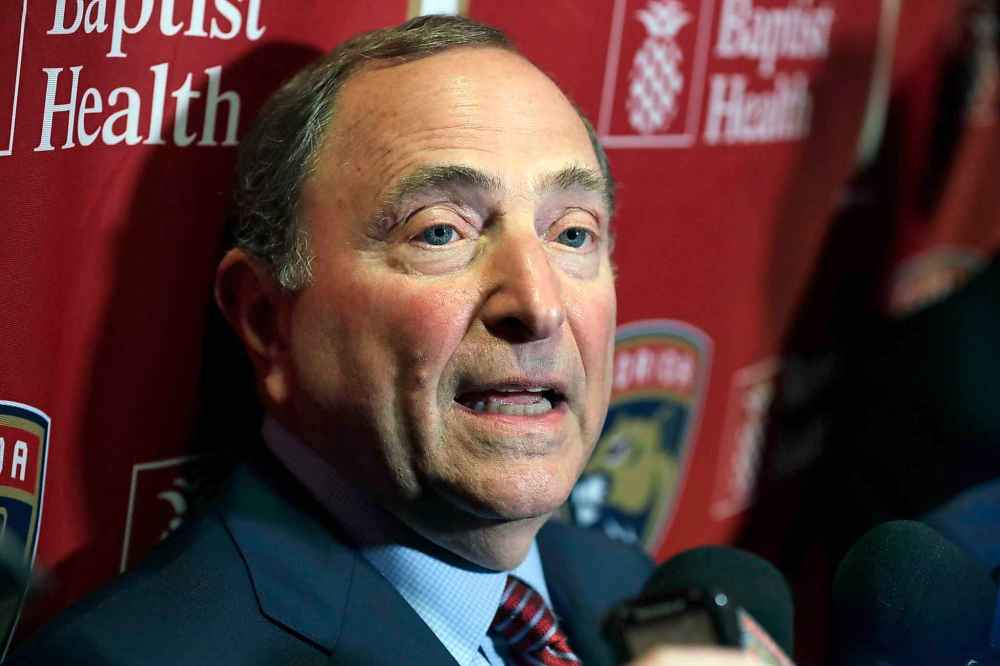 (AP Photo/Wilfredo Lee)
National Hockey League Commissioner Gary Bettman has said he hopes to eventually finish the season