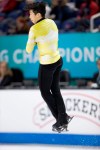 Nathan Chen performs his men's free skate program at the U.S. Figure Skating Championships, Sunday, Jan. 26, 2020, in Greensboro, N.C. (AP Photo/Lynn Hey)