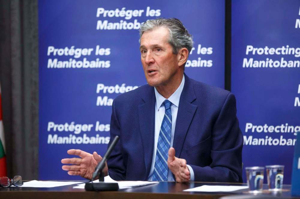 MIKE DEAL / FREE PRESS FILES
Premier Brian Pallister said Monday the government would make a fourth round of $5,000 payments to eligible small- and medium-sized businesses under the Manitoba Bridge Grant program.