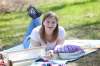 Karlie Higgins, whose medical condition means she must be more careful than most, took up cross-stitching and heddle weaving during the pandemic. (Ruth Bonneville / Winnipeg Free Press)