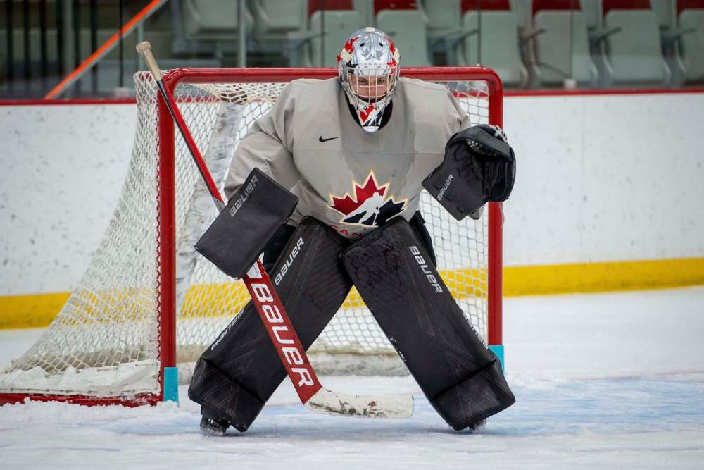 Goaltender Kristen Campbell from Brandon was named to the national women's hockey team centralization roster on Wednesday. (Matthew Murnaghan / Hockey Canada files)