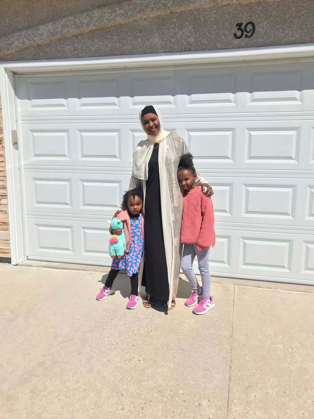 Amal Shire with her nieces Sidra and Suhail.