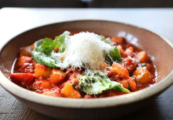 RUTH BONNEVILLE / WINNIPEG FREE PRESSPairing hearty pomodoro sauce with homemade gnocchi makes for a filling vegetarian meal.