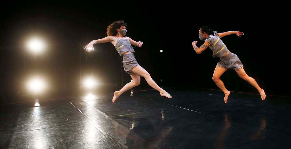 JOHN WOODS / WINNIPEG FREE PRESS
Rehearsals that began in earnest last December also included plenty of time for dancers to acclimatize to being separated two metres (ore more) apart, at first using neon coloured traffic cones to get up to speed with the requisite spacing.