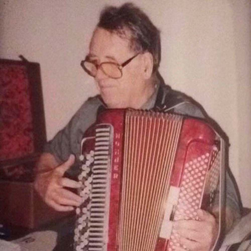 Egon Meyer and his accordion