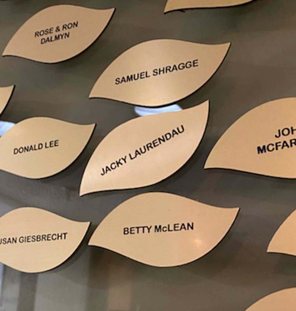 Jacky Laurendeau’s memorial leaf
