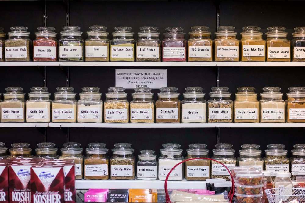 A dizzying array of spices to meet all cooking and baking needs. (Mikaela MacKenzie / Winnipeg Free Press)