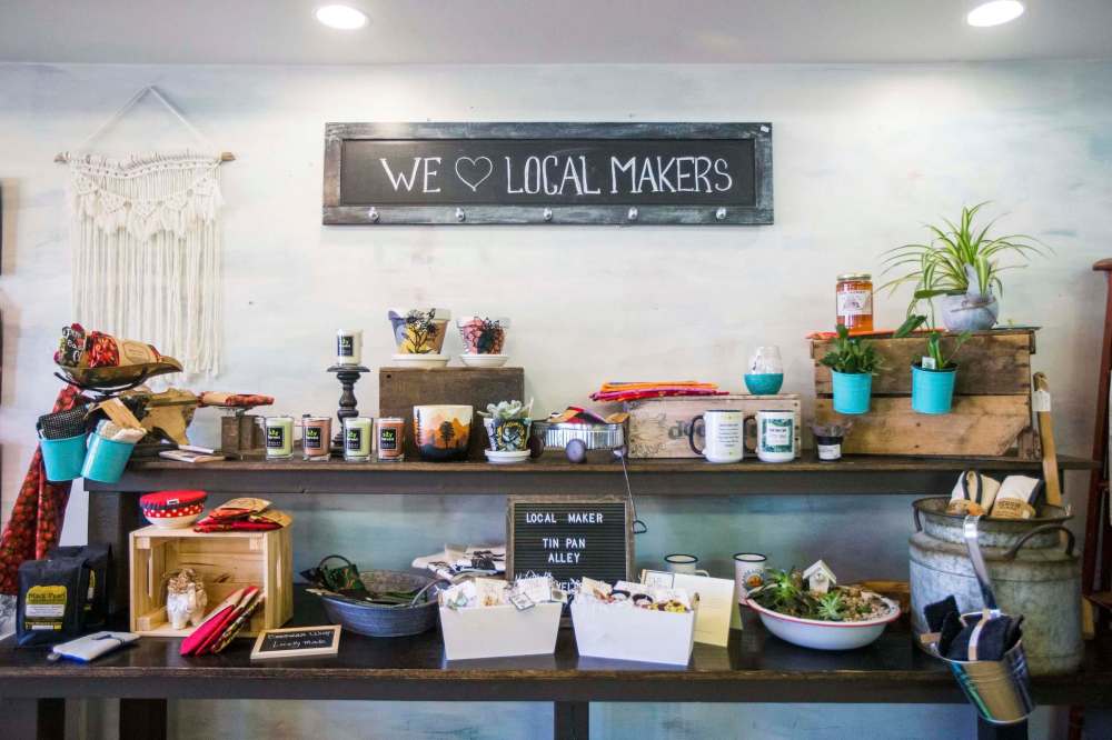 Pennyweight Market stocks and features dozens of made-in-Manitoba products. (Mikaela MacKenzie / Winnipeg Free Press)