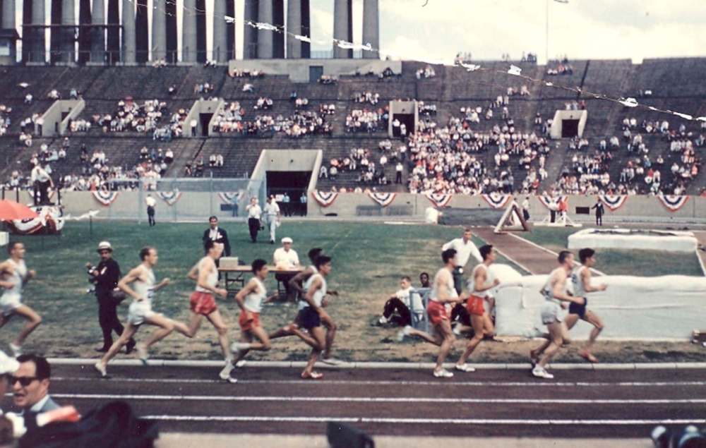 Supplied
Drybrough wore the Maple Leaf at the Pan Am Games in Chicago in the 1,500-metre and 3,000-metre steeplechase in 1959.