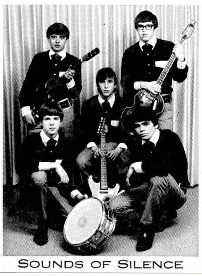 David King (lower right) with the band Sounds of Silence.