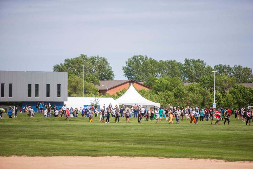 Staff were forced to turn people away after reaching capacity two hours after opening. (Mikaela MacKenzie / Winnipeg Free Press)