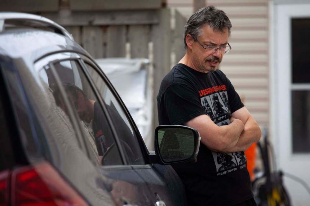 “All along, we the neighbourhood are saying to the authorities, it’s escalating. It’s getting worse. It’s only a matter of time before this becomes a tragedy — and that’s what this is,” said Michael Bucci who lives on Burrows Avenue. The fatal stabbing took place on the sidewalk in front of his house. (Daniel Crump / Winnipeg Free Press)