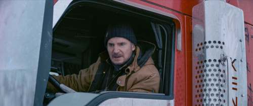 VVS Films
Liam Neeson plays Mike, a truck driver delivering life-saving material over treacherous frozen terrain, in The Ice Road.